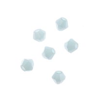 96, 4mm Faceted Opaque Light Blue Crystal Lane Bicone Beads