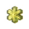 1 30mm Machine Cut Light Yellow Snowflake