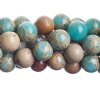 16 inch strand of 8mm Round Aqua Terra Jasper Beads