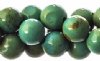 16 inch strand of 6mm Round Dyed Green Stabiilzed Turquoise Beads