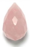 1 25x16mm Faceted Tear Drop Rose Quartz
