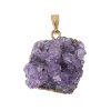 1, 20x25mm Amethyst Cluster with Gold Plated Bail 