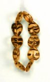 10 15mm Flat Cut Window Heart Beads Tortoise Topaz
