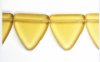 25 17mm Matte Light Topaz Triangle Beads