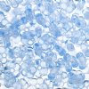 50, 5mm Transparent Light Sapphire Glass Forget Me Not Flower Beads