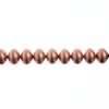 28, 6x8mm Metallic Copper Bronze Candy Oval Glass Beads