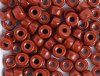 50 6x9mm Opaque Medium Brown Glass Crow Beads