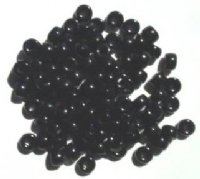 100 4x6mm Opaque Black Crow Beads