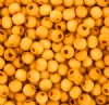 100 4mm Yellow Round Wood Beads