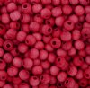 100 4mm Red Round Wood Beads