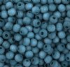 100 4mm Turquoise Round Wood Beads