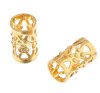 50 8x5mm Gold Plated Filigrae Metal Tube Beads