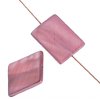 10 20x15mm Flat Rectangle Dark Rose Dyed Shell Beads