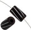 10 12mm Carved Black Worked on Bone Spiral Tube Beads