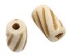 10 12mm Carved Antiqued Worked on Bone Spiral Tube Beads