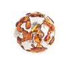 1 12mm Round with Topaz Molten Drizzle Lampwork