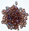 100 4x6mm Transparent Matte Light Amethyst AB Drop Beads