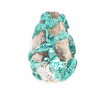 13x9mm Drop with Turquoise Molten Drizzle Lampwork
