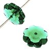 10 6mm Emerald Swarovski Sew On Flowers