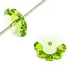 10 6mm Peridot Swarovski Sew On Flowers