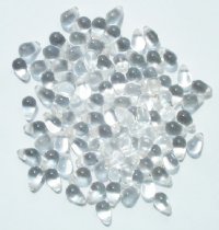 100 4x6mm Transparent Crystal Drop Beads
