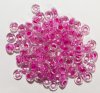 100 3x7mm Rough Cut Fuchsia Lined Crystal Lustre Spacer Beads