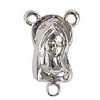 1 17x11mm Antique Silver Mary 3 Ring Connector
