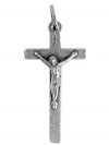 1 31x15mm Antique Silver Crucifix with Ring