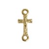 1 18x8mm Gold Cross Rosary Connector