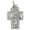 1 33x25mm Antique Silver St. Christopher / Holy Family Medal