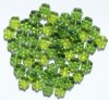 50 8mm Transparent Olivine Flower Beads