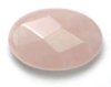 1, 18x12mm Flat Faceted Rose Quartz Oval Bead