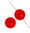 20 12mm Red Glass Pearl Beads