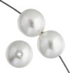 16 inch strand of 6mm White Round Glass Pearl Beads
