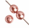 16 inch strand of 6mm Dusty Rose Round Glass Pearl Beads