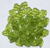 50 10x8mm Transparent Olivine Leaf Beads