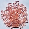 50 10x8mm Transparent Rosaline Leaf Beads