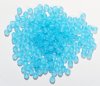 100 4mm Transparent Matte Aqua Round Glass Beads