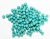 100 4mm Opaque Turquoise Green Round Glass Beads