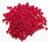 100 4mm Siam Red Lustre Round Glass Beads