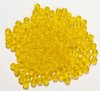 100 4mm Transparent Yellow Round Czech Glass Beads