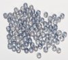 100 4mm Lustre Crystal Blue Round Glass Beads