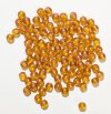 100 4mm Lustre Madeira Topaz AB Round Glass Beads