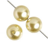 16 inch strand of 4mm Champagne Round Glass Pearl Beads