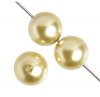 16 inch strand of 4mm Champagne Round Glass Pearl Beads