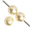 16 inch strand of 4mm Cream Round Glass Pearl Beads
