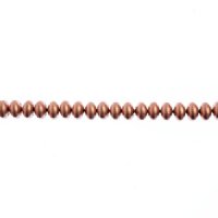 44, 4x6mm Metallic Copper Bronze Candy Oval Glass Beads