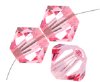 36 3mm Light Rose Swarovski Bicone Beads