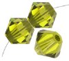 36 3mm Olivine Swarovski Bicone Beads