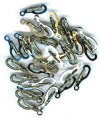 25 14mm Self Closing Nickel Clasps